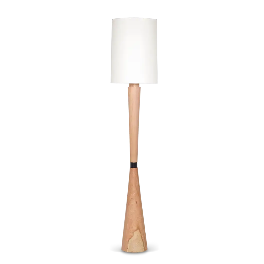 LÁMPARA DE PIE ANCONA MADERA PANTALLA DE RAFIA BLANCA - CARILUX - 70478
