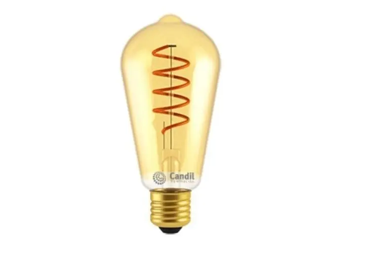 [LE27-FVST16405-20] LAMPARA LED E27 FILAMENTO 5W ST64 2000K - CANDIL - 69016