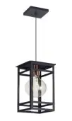 FAROL COLGANTE GERONA GRANDE NEGRO E27 - FERROLUX - 69147
