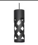 [C-1031N/T] COLGANTE TUBO 3 NEGRO CALADO E27 - FERROLUX - 70667
