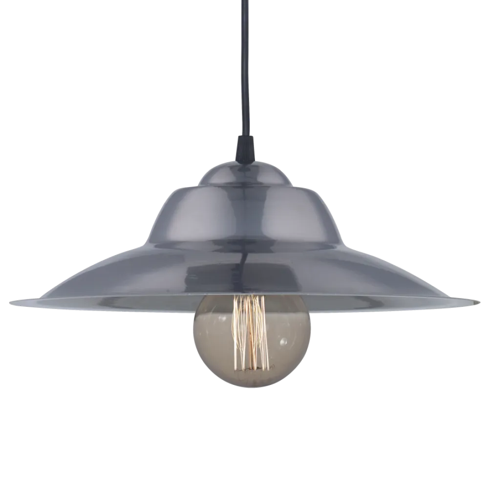 [C-136GRI/ALU] COLGANTE DE CHAPA ALUMNIO E27 - FERROLUX - 69932