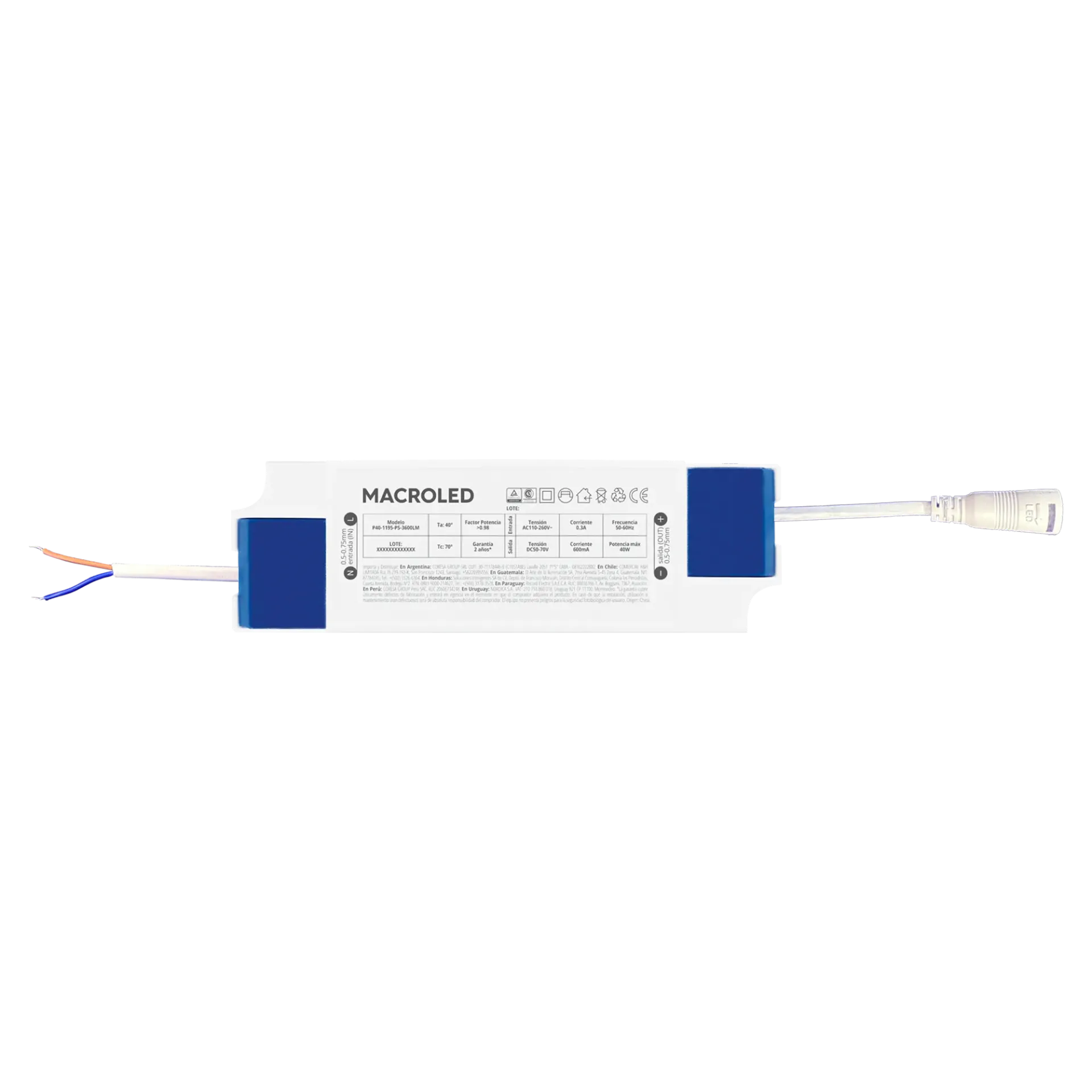 DRIVER 40W PANEL LED - MACROLED - 69999