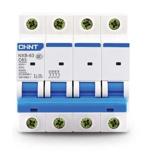 INTERRUPTOR TERMOMAGNETICO 4P 16A 6KA C - CHINT - 66174