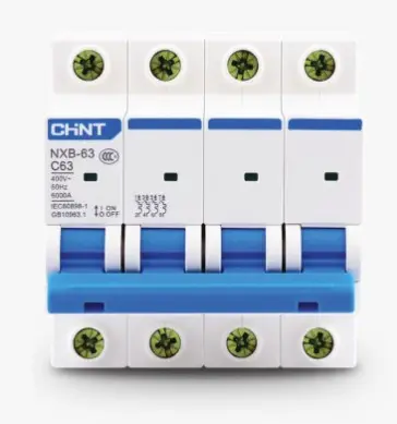 INTERRUPTOR TERMOMAGNETICO 4P 20A 6KA C - CHINT - 66175