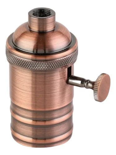 PORTALAMPARA VINTAGE C/ PERILLA E27 BRONCE BRILLANTE - MACROLED - 69003