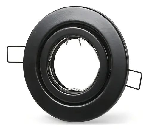 SPOT REDONDO 10CM C/MOV GU10 NEGRO S/ZOCALO - MACROLED - 69406