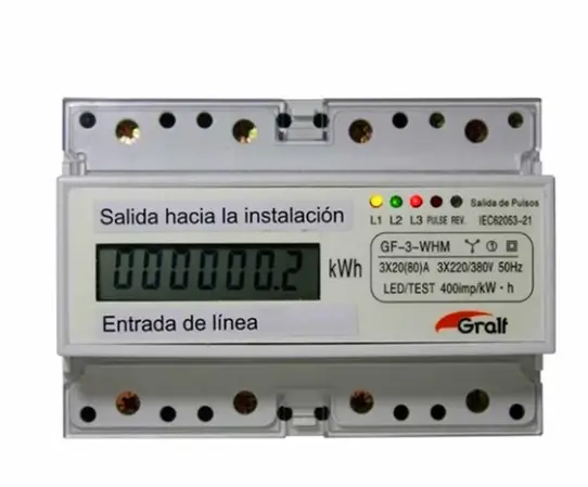 MEDIDOR TRIFASICO 80A DIN - GRALF - 67654