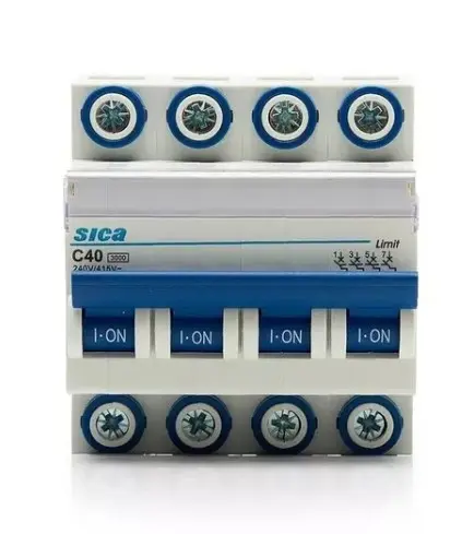 INTERRUPTOR TERMOMAGNETICO 4P 40A 4,5KA C - SICA - 03502