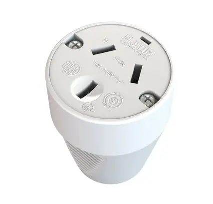 FICHA HEMBRA 2X10A+T SAL LONGUITUDINAL BLANCO - JELUZ - 70356