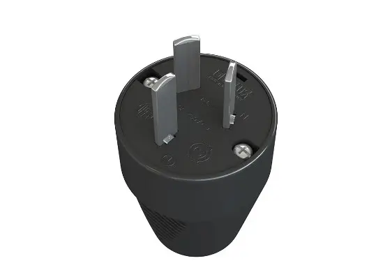 FICHA MACHO 2X10A+T SALIDA LONGUITUDINAL NEGRO - JELUZ - 70359