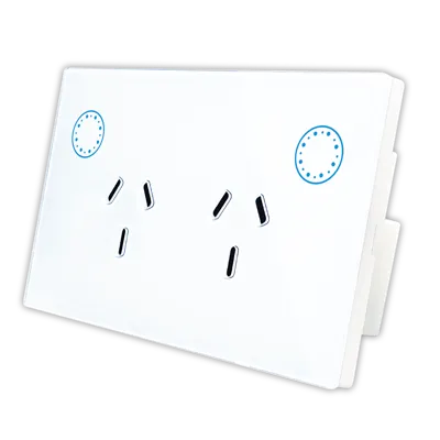 [MGK-TW2] TOMACORRIENTE DOBLE SMART BLANCO 10A 2200W - SASSIN - 69095