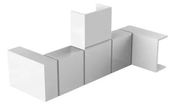 CONJUNTO ACCESORIO P/CABLECANAL 6 EN 1 20 X 10 CON BLANCO - TAAD - 70534