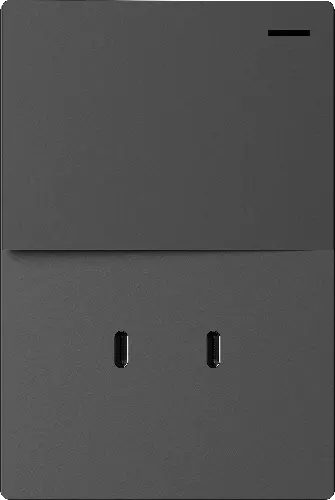 TECLA 1 CANAL + 2 USB C DE 30W MILAN GRIS- MACROLED -