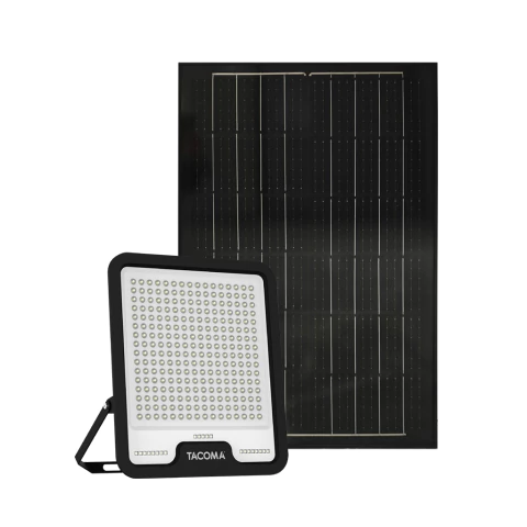 PROYECTOR SOLAR 100W 5700K VALUE 3,2V 15AH PANEL MONO BLACK 20W - TACOMA -