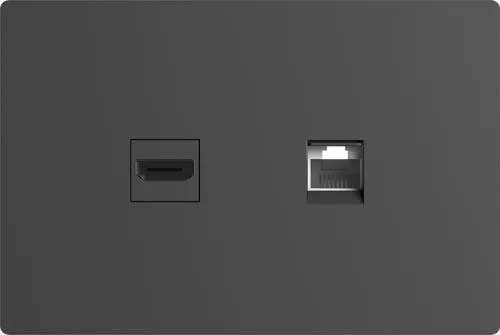 [M-RJ45-HDMI-G] RJ45 + HDMI MILAN GRIS - MACROLED -