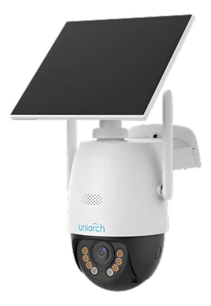 [Uho-P2G-M3F4D-LA] CAMARA IP UNIARCH CONEXION 4G/LTE CON PANEL SOLAR Y BATERIA, INTERIOR/EXTERIOR, PARA HOGAR RESOLUCION 3MP LENTE FIJA DE 4 MM, MICROFONO Y ALTAVOZ, DETECCION DE CUERPO - UNIVIEW -