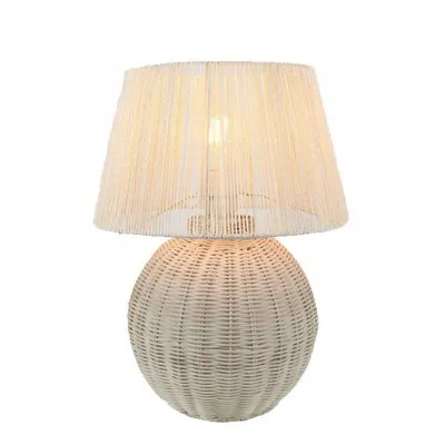 [A520874] VELADOR C/PANTALLA RATTAN 25CM - LIGUEN ILUMINACION