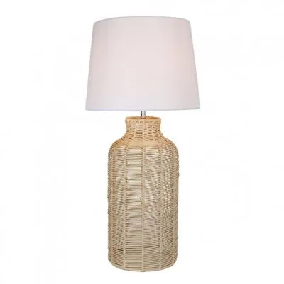 VELADOR C/PANTALLA RATTAN 35CM - LIGUEN ILUMINACION