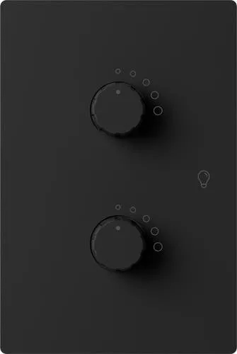 [M-2D-N] DIMMER LED DOBLE MILAN NEGRO - MACROLED -