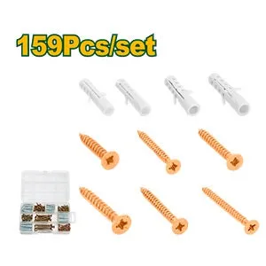 KIT DE TORNILLOS FIX PUNTA AGUJA CON TARUGOS DE 159 PIEZAS - JADEVER