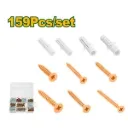KIT DE TORNILLOS FIX PUNTA AGUJA CON TARUGOS DE 159 PIEZAS - JADEVER